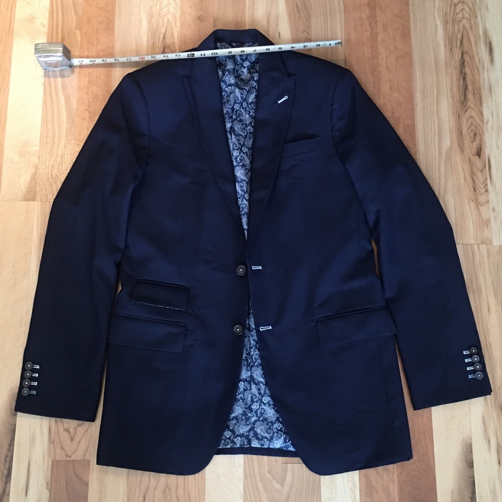 Itailor suit jacket navy 36L NWOT